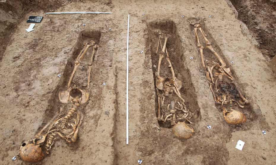 The well-preserved soldiers’ skeletons.