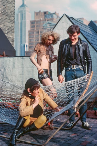 Shirley Clarke, Holly Woodlawn, and Rosa von Praunheim on the roof of the Chelsea Hotel, 1970Raised as Haroldo Santiago Danhakl, Holly Woodlawn was an American actor and transgender activist. In the early 1970s she was one of the Warhol superstars and part of the Factory scene. Holly starred in the movies Trash (1970) and Flesh (1968) made by Paul Morrissey and Warhol. Other films she was in include Women in Revolt (1971) and Scarecrow in a Garden of Cucumbers (1972). Lou Reed sang about her in 1972 in Walk on the Wild Side