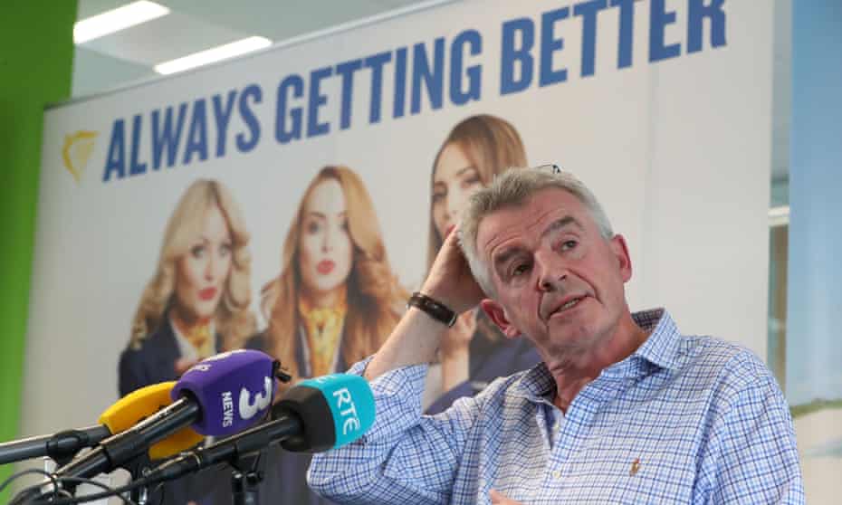 Ryanair boss Michael O’Leary during a press conference in Dublin
