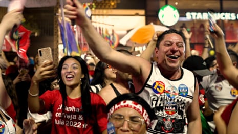 'I'm going to cry': euphoria on Brazil’s streets as Lula wins – video