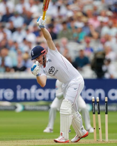 Harry Brook is bowled by Mohammad Ali.