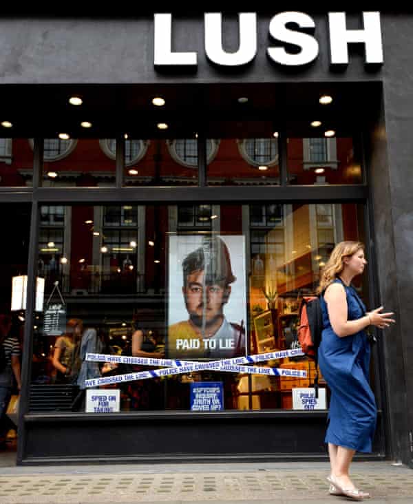 Lush's 'spy cop' campaign, Oxford Street