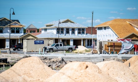 A new housing development under construction in Pflugerville, Texas.
