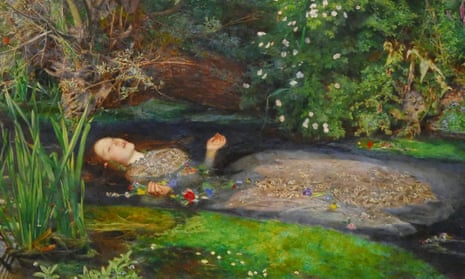 John Everett Millais’s Ophelia, modelled on Elizabeth Siddall.