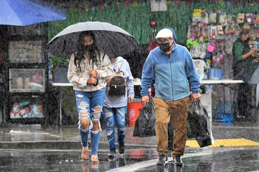 Heavy rain in LA in October.