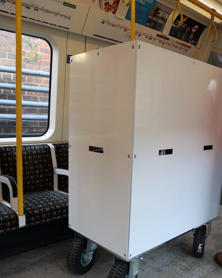 The Quantum Navigation System on a tube train in London.