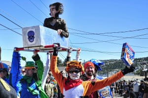 More coffin race contenders at the Frozen Dead Guy Festival, Colorado