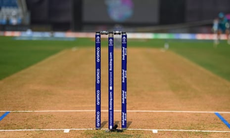The Wankhede Stadium pitch in Mumbai