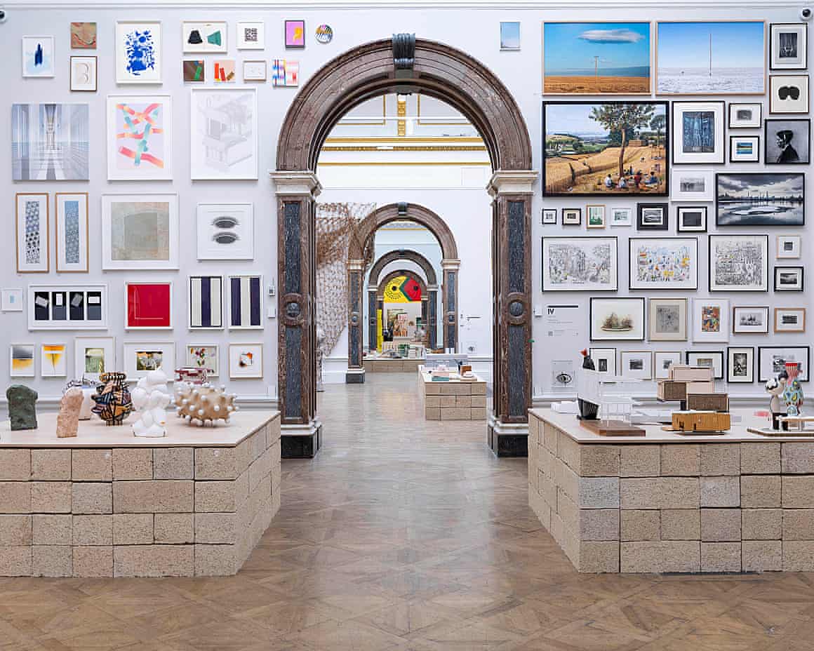 A view of the Royal Academy Summer Exhibition.