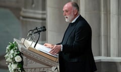 Chef José Andrés, founder of the American NGO World Central Kitchen, speaks during the memorial service at the National Cathedral in Washington, on Thursday 25 April