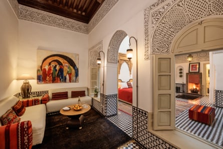 The interior of a historic Moroccan house.