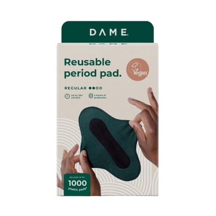 A packet of Dame Reusable Period Pads