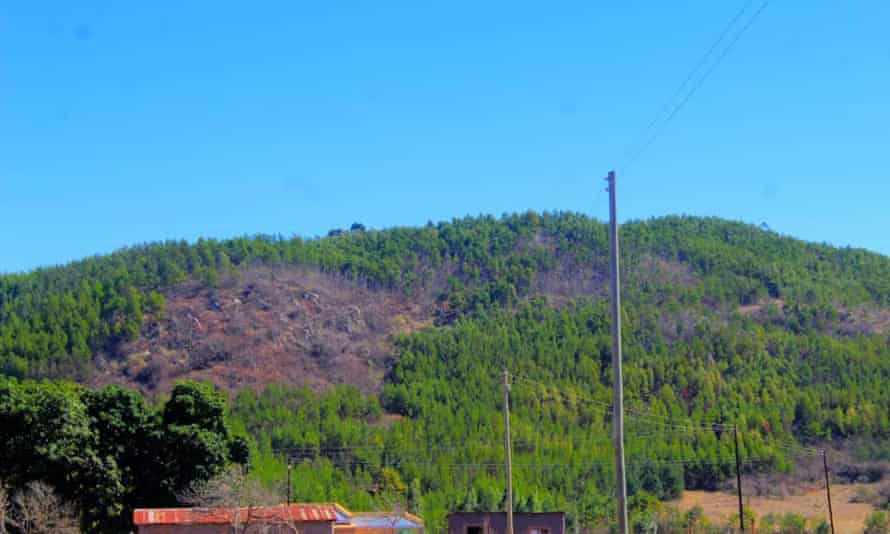 Mountains in Nhlangano village, in the south of Eswatini