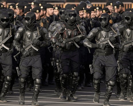 Members of the Saudi special forces before a military parade in Mecca in a file shot