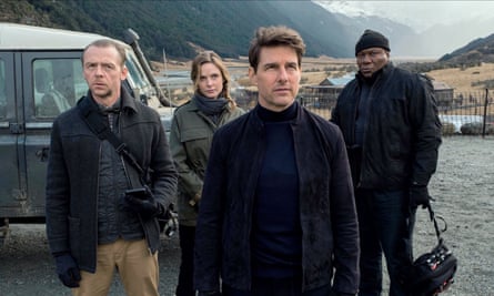 Ferguson with Tom Cruise, Simon Pegg and Ving Rhames in Mission: Impossible – Fallout.
