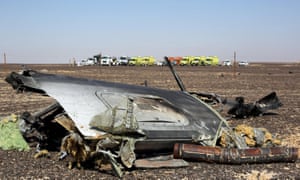 The remains of the the Airbus A321 in the al-Hasanah area of Egypt.