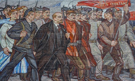 The demolished mosaic Always With Lenin, in Lysychansk.