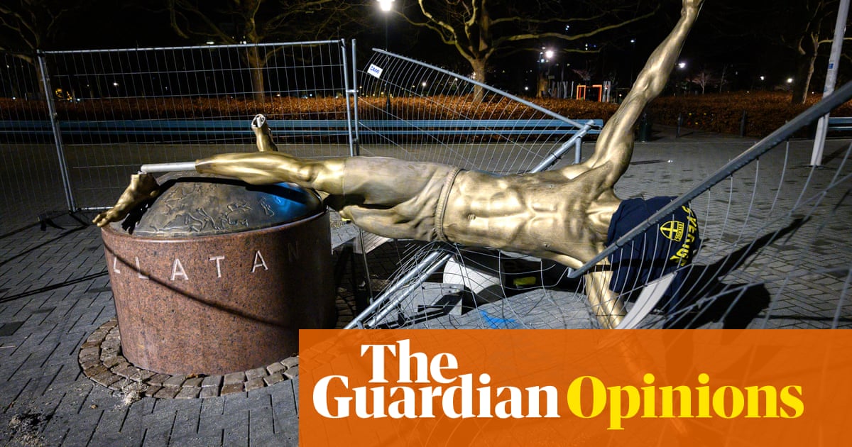 The curious case of the ever-vandalised Zlatan Ibrahimovic statue | Marina Hyde