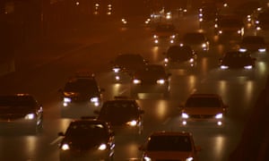 Cars on the road in China.