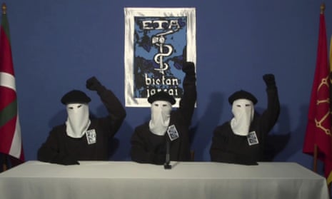 Video image of masked members of ETA.