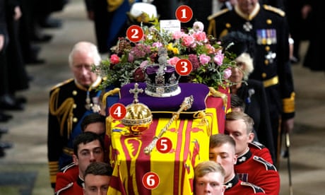 Queen Elizabeth’s coffin.