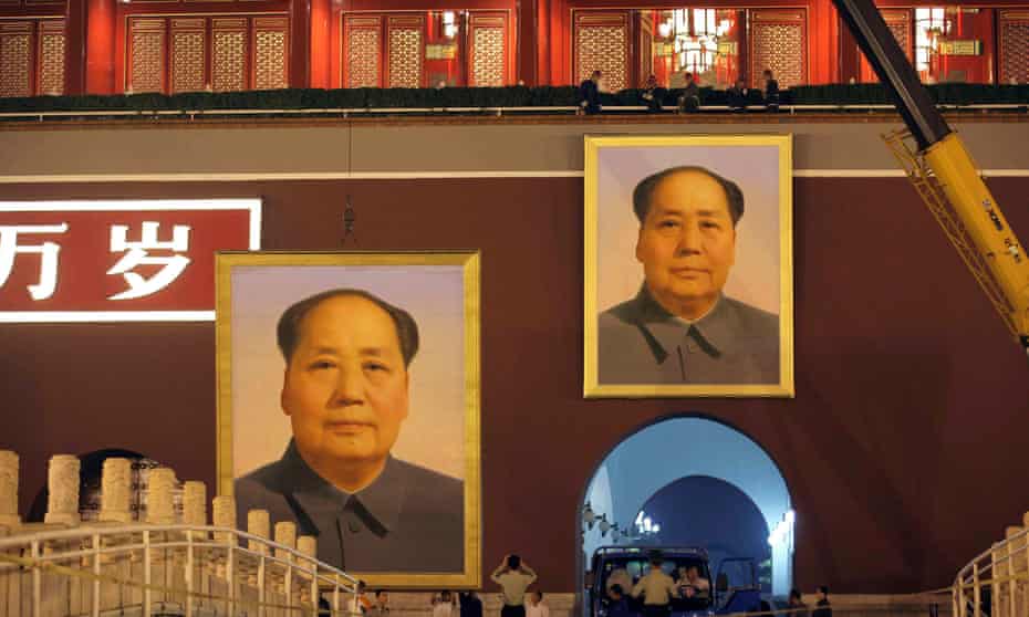 Portraits of Mao Zedong at Tiananmen Gate in Beijing. The Great Helmsman is still revered by many in China despite admissions by the country’s new leaders that his rule caused ‘grave disorder’.