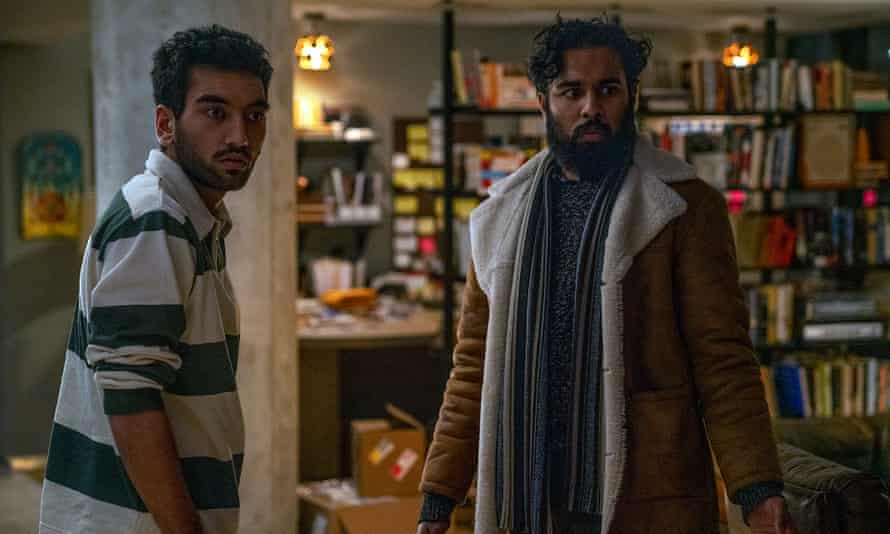 Nabhaan Rizwan and Himesh Patel in Station Eleven.