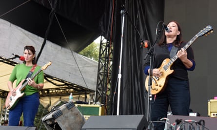 the Breeders’ Kelley and Kim on stage in Austin, Texas, 2018.