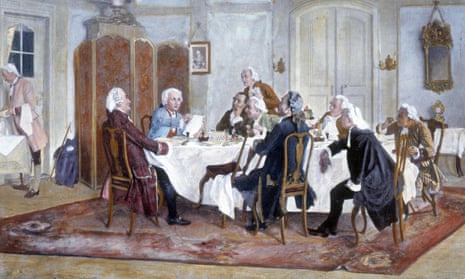 A painting of Immanuel Kant and his contemporaries
