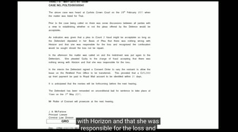 ‘Plea bargain’ document