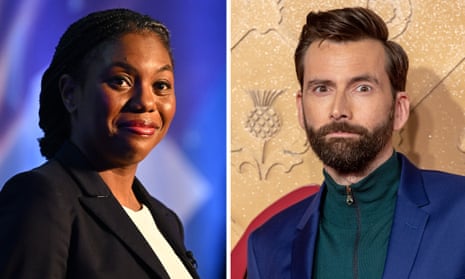 Kemi Badenoch, left, and David Tennant. The Doctor Who star had said he wanted a world where the equalities minister did not exist