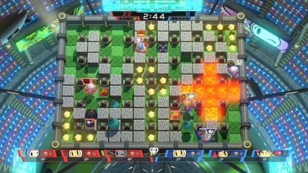 Jogabilidade Super Bomberman.