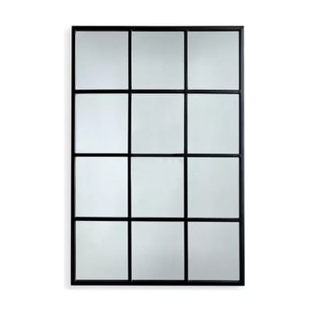 Habitat Iron Window Pane Mirror Frame