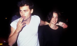 Johnny Depp and Winona Ryder in Los Angeles, 1990