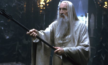 The Lord of the Rings: The Fellowship of the Ring, with Christopher Lee as the wizard Saruman.