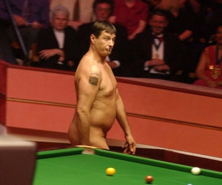 Mark Roberts makes an appearance before the 2004 World Snooker Championship final between England’s Ronnie O’Sullivan and Scotland’s Graeme Dott at the Crucible.