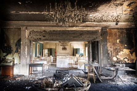 a burned room