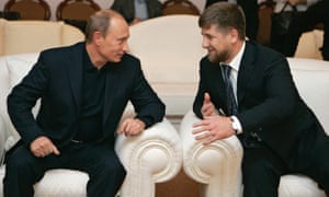 Putin and Kadyrov at a meeting outside Moscow in 2007.