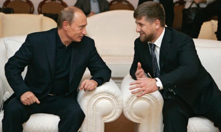 Putin and Kadyrov at a meeting outside Moscow in 2007.