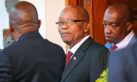 Jacob Zuma leaves Tuynhuys, the office of the presidency, at parliament in Cape Town on Wednesday