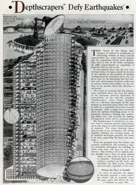 Depthscrapers featured in the November 1931 edition of the US magazine Everyday Science and Mechanics.