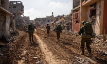 Israeli soldiers in the Gaza Strip in January. Photograph: IDF/GPO/Sipa/Rex/Shutterstock