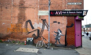 Valentine S Day Art In Bristol Confirmed By Banksy As His Work Banksy The Guardian