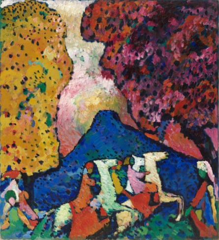 Wassily Kandinsky’s Blue mountain 1908–09.