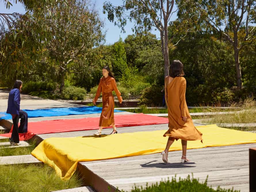 Clothing by Bianca Spender, worn with locally made shoes by Nelson Made, in the Australian Made fashion film.