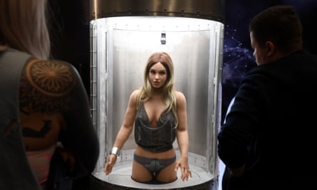 A RealDoll at the 2020 AVN Adult Entertainment Expo in Las Vegas, Nevada, in January 2020.