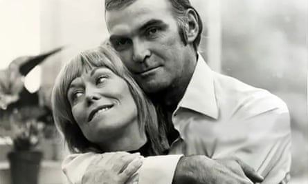 Ellen Baker and her husband, the actor Stanley Baker at home in Epsom, Surrey, in the early 1970s