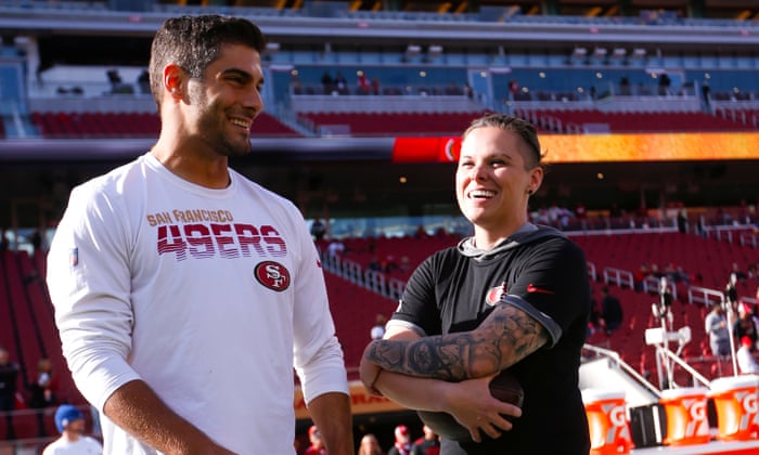 Katie Sowers The 49ers Didn T Hire Me As A Coach To Make A Point Sport The Guardian