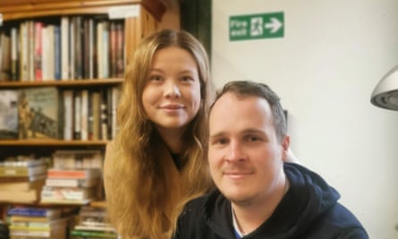 Adam and Emma Littler in their bookshop