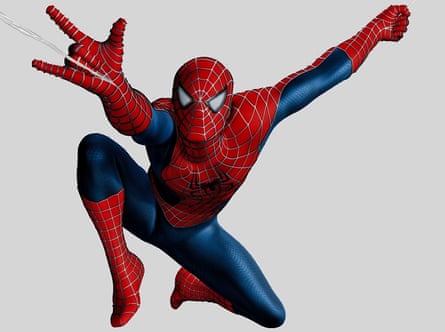 Tobey Maguire as Spider-Man against white background